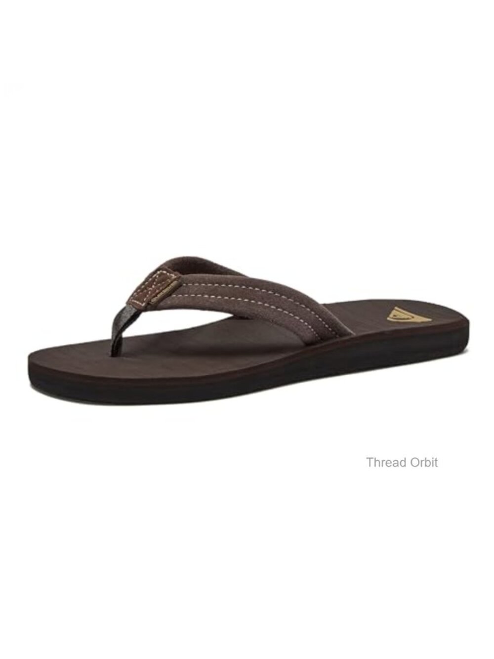 Quiksilver Men's Suede Flip Flop Sandals with Arch Support Athletic Beach Thong